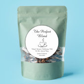 De perfecte mix, bruiloft dank u koffie ronde sticker