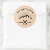 De perfecte mix bruiloft gunst DIY Trail Mix Ronde Sticker (Tas)