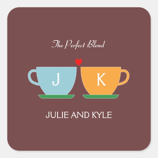 De perfecte mix bruiloft gunst Sticker / envelop (Voorkant)