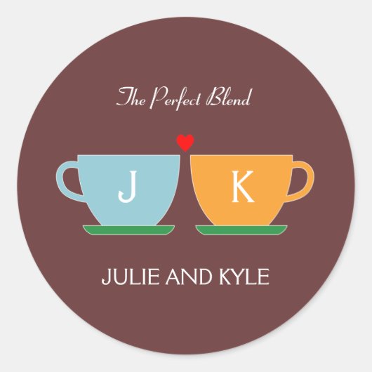 De perfecte mix bruiloft gunst Sticker / envelop (Voorkant)