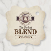 De perfecte mix bruiloft koffie bedankjes labels (Achterkant)