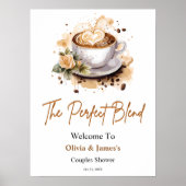 De perfecte mix bruiloft koppels douche welkom poster (Voorkant)