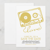 De Perfecte Mix Bruiloft Save the Date {geel} (Voorkant / Achterkant)