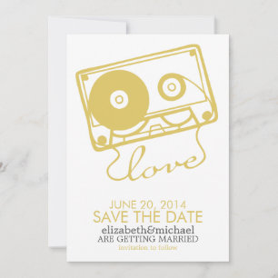 De Perfecte Mix Bruiloft Save the Date {geel}