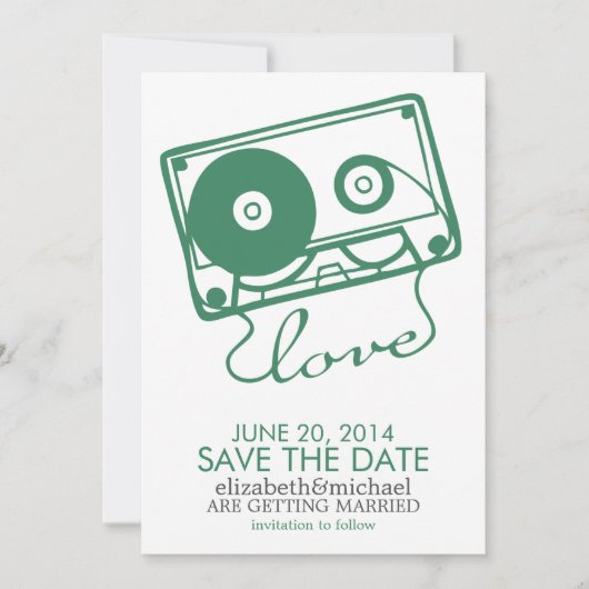 De Perfecte Mix Bruiloft Save the Date {groen} Kaart (Voorkant)
