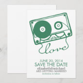 De Perfecte Mix Bruiloft Save the Date {groen} Kaart (Voorkant / Achterkant)