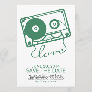 De Perfecte Mix Bruiloft Save the Date {groen} Kaart