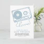 De Perfecte Mix Bruiloft Save the Date {lichtblauw (Staand voorkant)