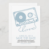 De Perfecte Mix Bruiloft Save the Date {lichtblauw (Voorkant / Achterkant)