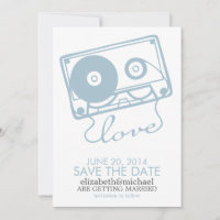 De Perfecte Mix Bruiloft Save the Date {lichtblauw