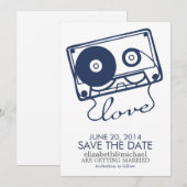 De Perfecte Mix Bruiloft Save the Date {marineblau (Voorkant / Achterkant)