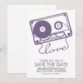 De Perfecte Mix Bruiloft Save the Date {paars} (Voorkant / Achterkant)