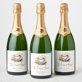 De Perfecte Mix Coffee Huwelijks Koppels Bruiloft  Sparkling Wijnetiket