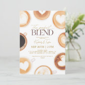 De Perfecte Mix Coffee Koppels Bruiloftfeest Kaart (Staand voorkant)