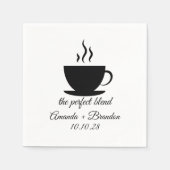 De Perfecte Mix Coffieliefhebbers Trouwen Servet (Voorkant)