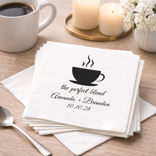 De Perfecte Mix Coffieliefhebbers Trouwen Servet