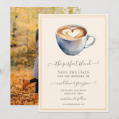 De perfecte mix foto koffie save the date (Voorkant / Achterkant)