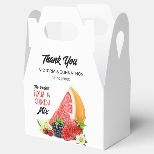 De perfecte Mix Fruit bedankt je huwelijk Bedankdoosjes (Geopend)
