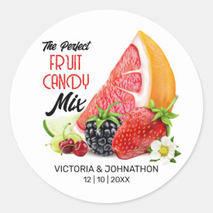 De Perfecte Mix Fruit Bedankt Trouwdag Ronde Sticker