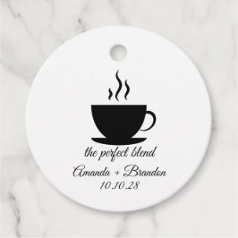 De perfecte mix koffie bruiloft bedankt bedankjes labels