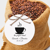 De perfecte mix koffie bruiloft bedankt bedankjes labels