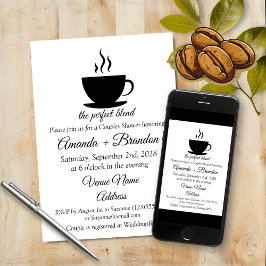 De Perfecte Mix Koffie Bruiloft Borrel Kaart