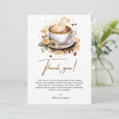 De Perfecte Mix Koffie Bruiloft Koppels Bruiloftsf Bedankkaart (Staand voorkant)