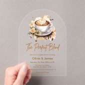 De perfecte mix koffie bruiloft koppels douche acryl uitnodigingen (Insitu (Draagbaar))