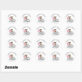 De Perfecte Mix Koffie en Donut | Bruiloft Ronde Sticker (Vel)