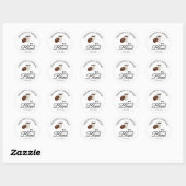 De Perfecte Mix Koffie en Donut | Bruiloft Ronde Sticker (Vel)