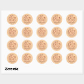 De perfecte mix koffie liefhebber bruiloft beige ronde sticker (Vel)