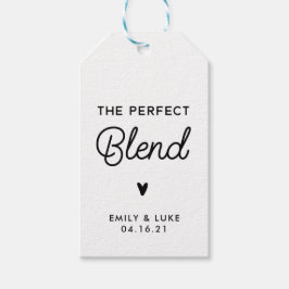 De perfecte mix koffie of thee gunst cadeaulabel