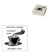 De perfecte mix koffie thee bruiloft rubberstempel (Gestempeld)
