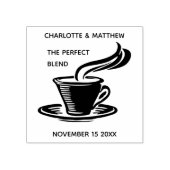 De perfecte mix koffie thee bruiloft rubberstempel (Afrduk)