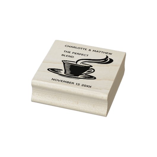 De perfecte mix koffie thee bruiloft rubberstempel (Stempel)
