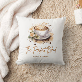De Perfecte Mix Koffie Thema Koppel Bruiloft  Kussen