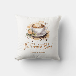 De Perfecte Mix Koffie Thema Koppel Bruiloft  Kussen