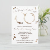 De perfecte mix, koffie, vlekken, Vrijgezellenfees Kaart (Staand voorkant)