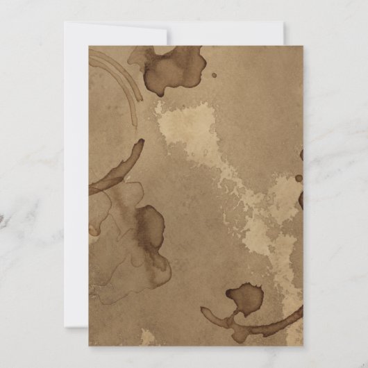 De perfecte mix, koffie, vlekken, Vrijgezellenfees Kaart (Achterkant)