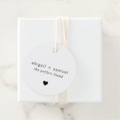 De Perfecte Mix Moderne Zwarte en Witte Bruiloft Bedankjes Labels (In situ)