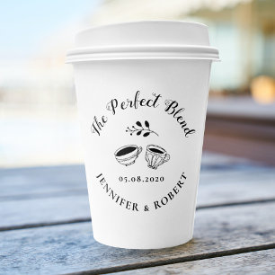 De perfecte mix monogram bruiloft papier beker set