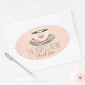 De perfecte mix monogram koffiekop ovale sticker (Envelop)