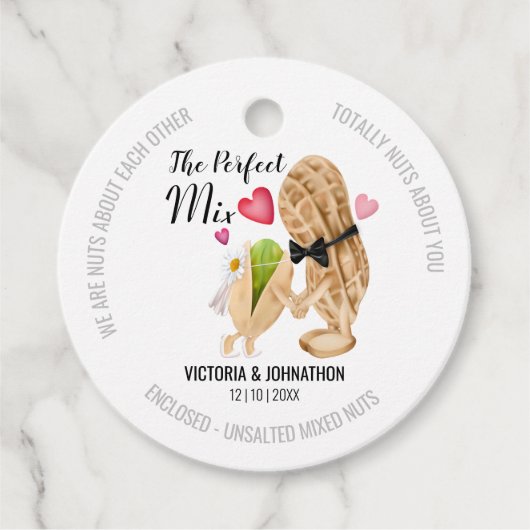 De perfecte mix noten grappig bedankjes labels (Voorkant)