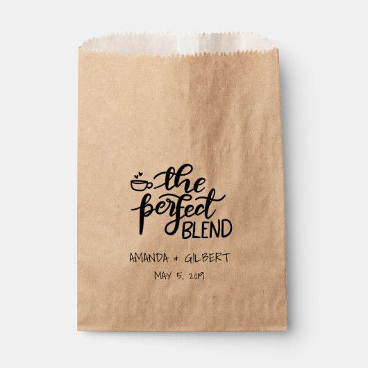 De perfecte mix rustieke kraft papier bruiloft gun bedankzakje (Voorkant)