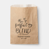 De perfecte mix rustieke kraft papier bruiloft gun bedankzakje (Voorkant)