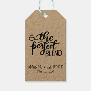 De perfecte mix rustieke kraft papier bruiloft gun cadeaulabel