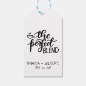 De perfecte mix rustieke kraft papier bruiloft gun cadeaulabel (Voorkant)