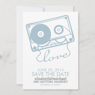 De Perfecte Mix Trouw Save the Date {lichtblauw}