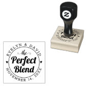 De perfecte mix, trouwdatum en trouwnamen rubberstempel (Gestempeld)