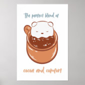 De perfecte mix van cacao en comfort poster (Voorkant)